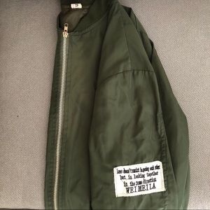 Forest green bomber jacket
